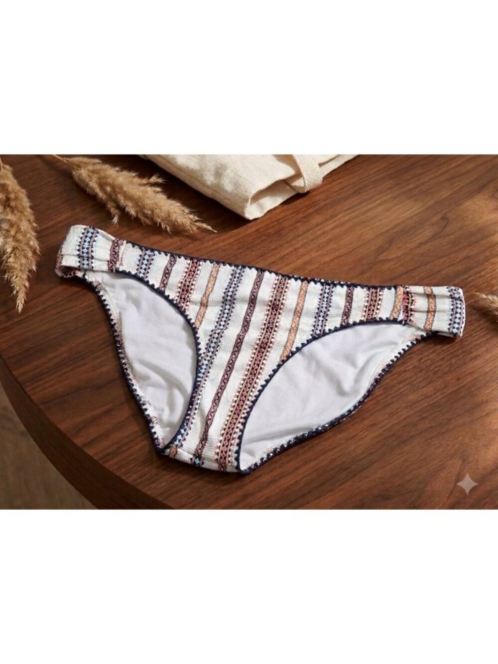 NWT - Jessica Simpson Tribal Stripped Swim Bottoms, Size Large